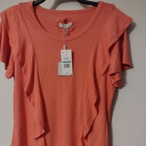 Cupio Women's Top Size L Coral Org.52.00 New